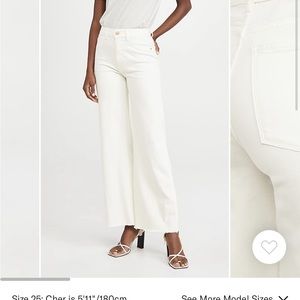 NWOT DL1961 Hepburn wide leg in Eggshell